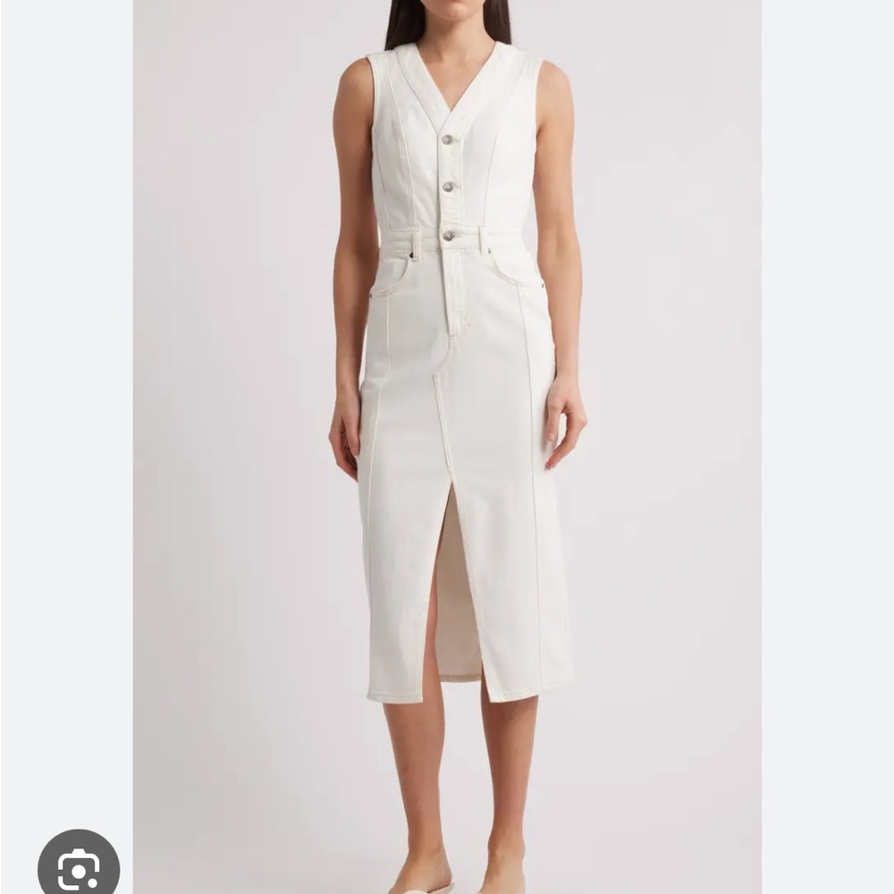Rails Westwood denim midi dress in vintage ecru - NEW W TAGS